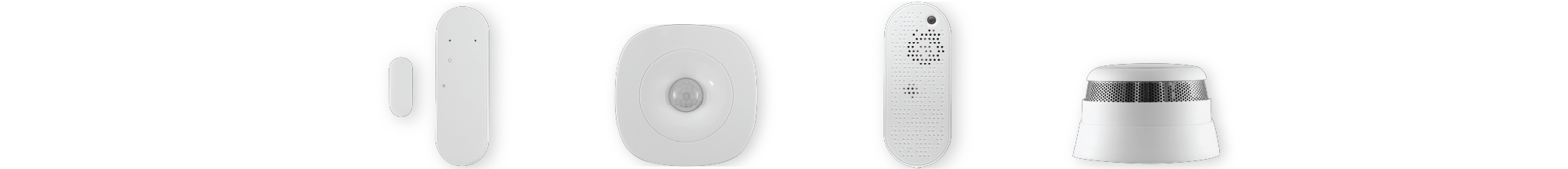 Door Sensor, Motion Sensor, Fire Alarm